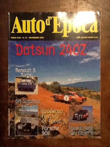 Auto epoca novembre 2001 - auto, d'epoca