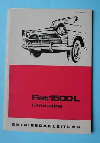 Fiat 1500 manuale uso - uso, e