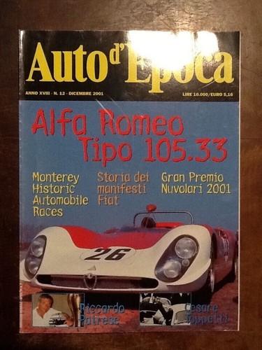 Auto epoca dicembre 2001 - auto,
